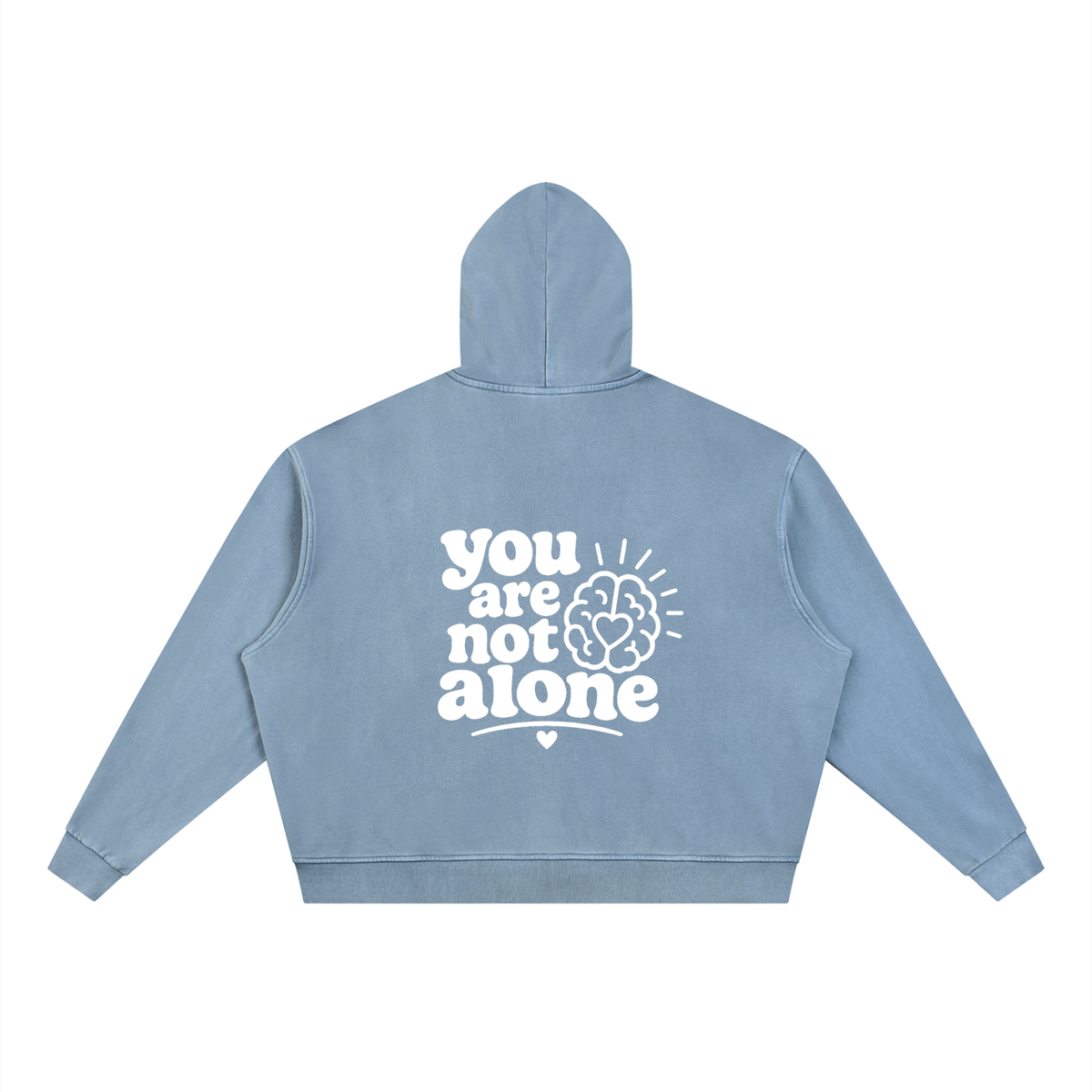 Unisex Vintage Wash Full Zip Boxy Hoodie