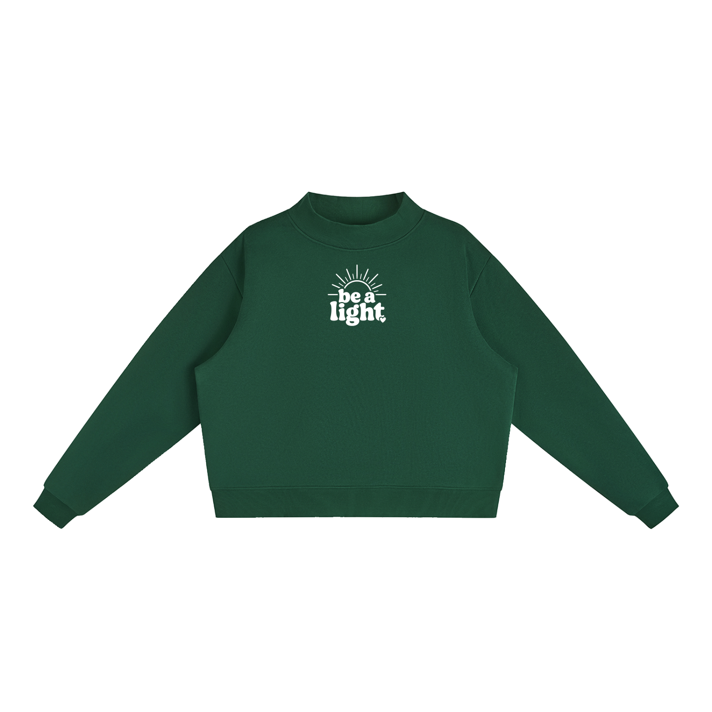 Essential Fleece Mock-Neck Crew Sweatshirt