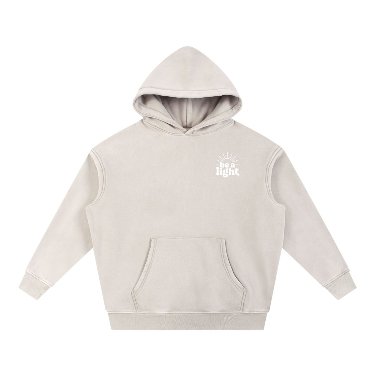 Snow Wash Fleece Oversize Hoodie