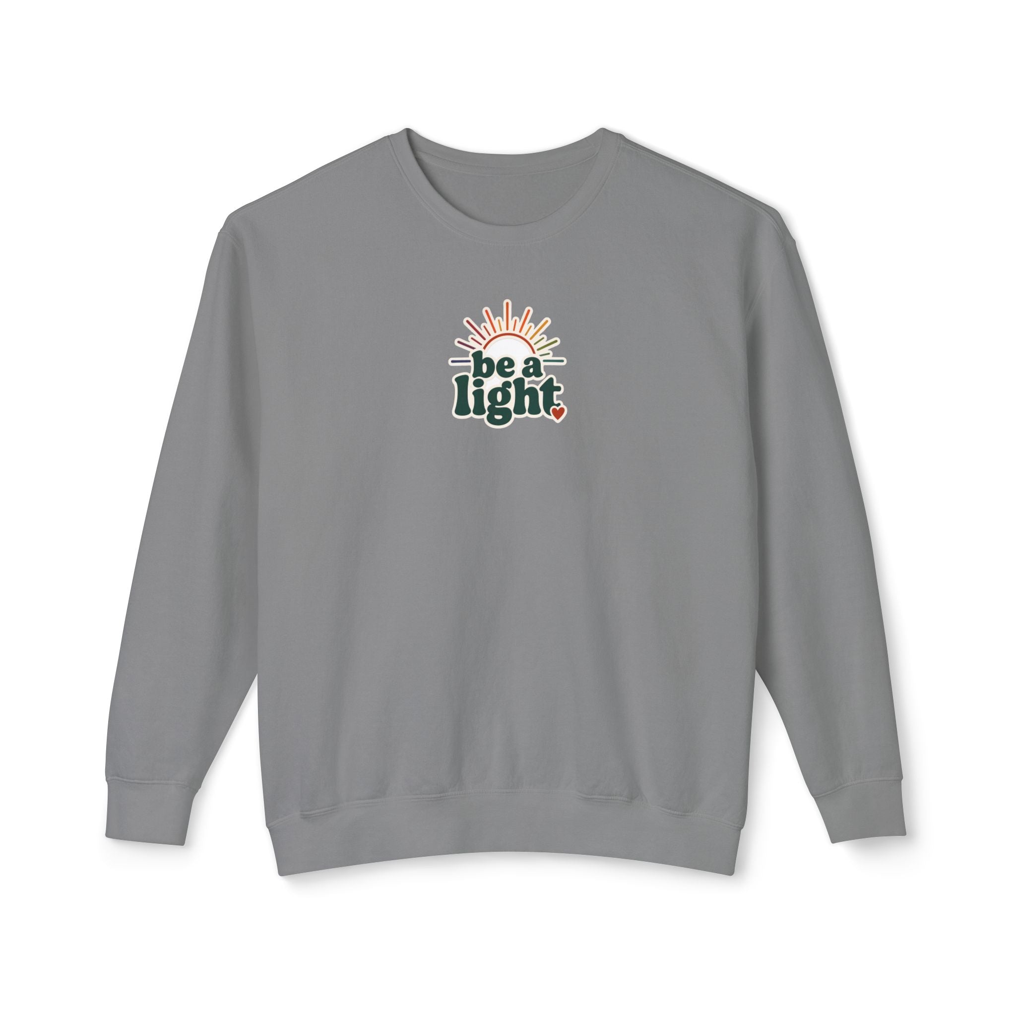 Retro 'Be a Light' Crewneck Sweatshirt — "Lose Your Mind, Find Your Soul" Graphic