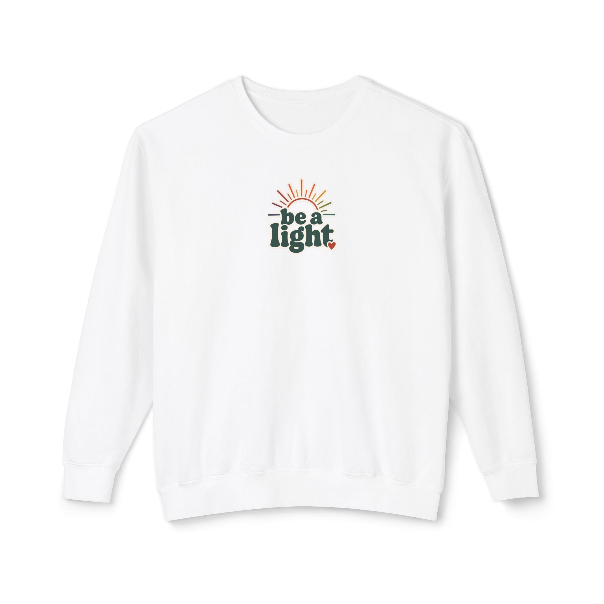 Retro 'Be a Light' Crewneck Sweatshirt — "Lose Your Mind, Find Your Soul" Graphic