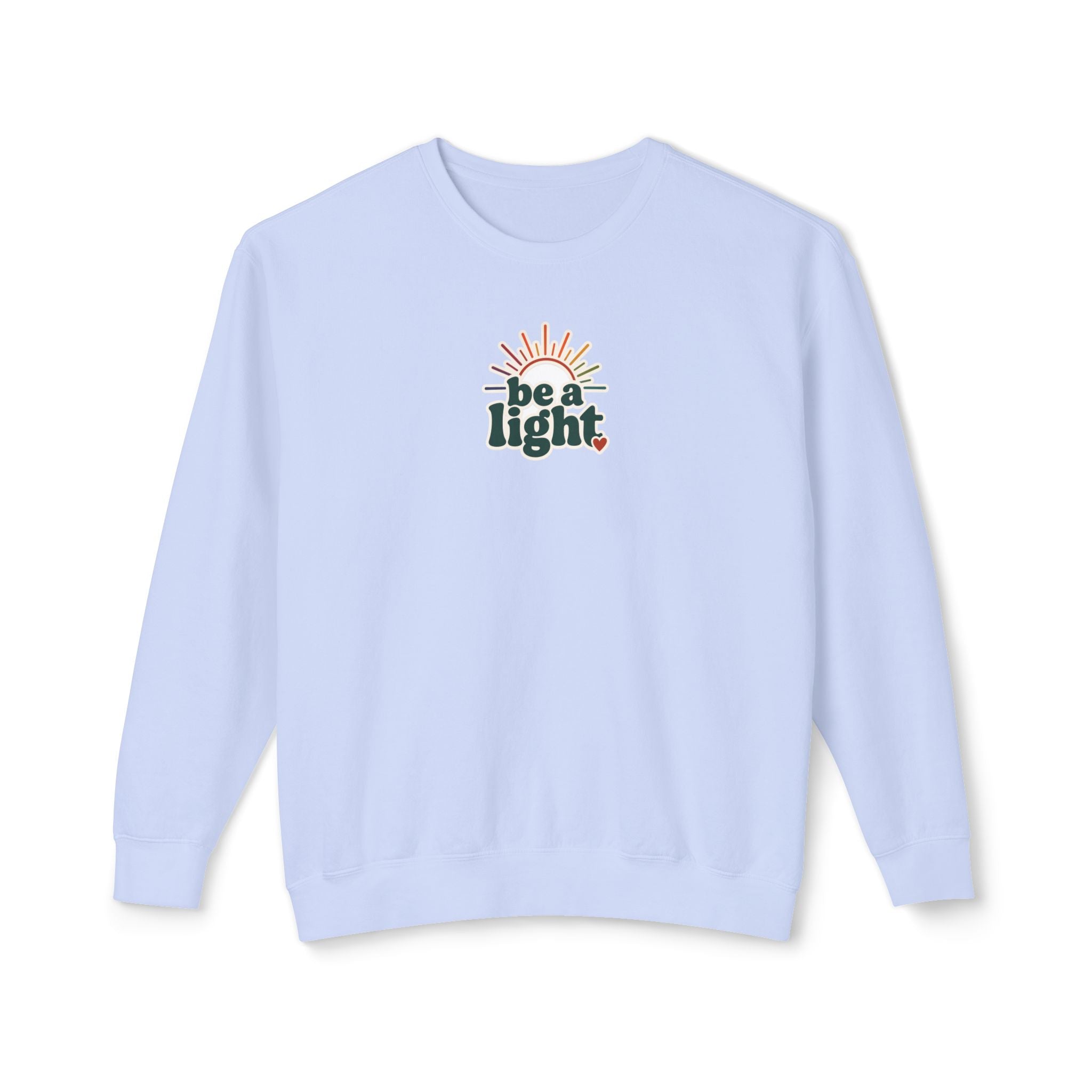 Retro 'Be a Light' Crewneck Sweatshirt — "Lose Your Mind, Find Your Soul" Graphic