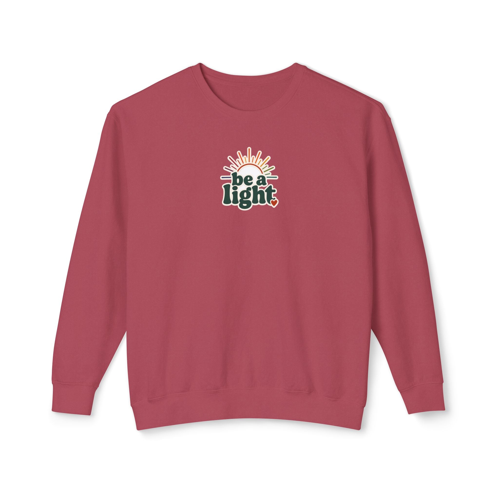 Retro 'Be a Light' Crewneck Sweatshirt — "Lose Your Mind, Find Your Soul" Graphic