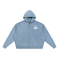Unisex Vintage Wash Full Zip Boxy Hoodie