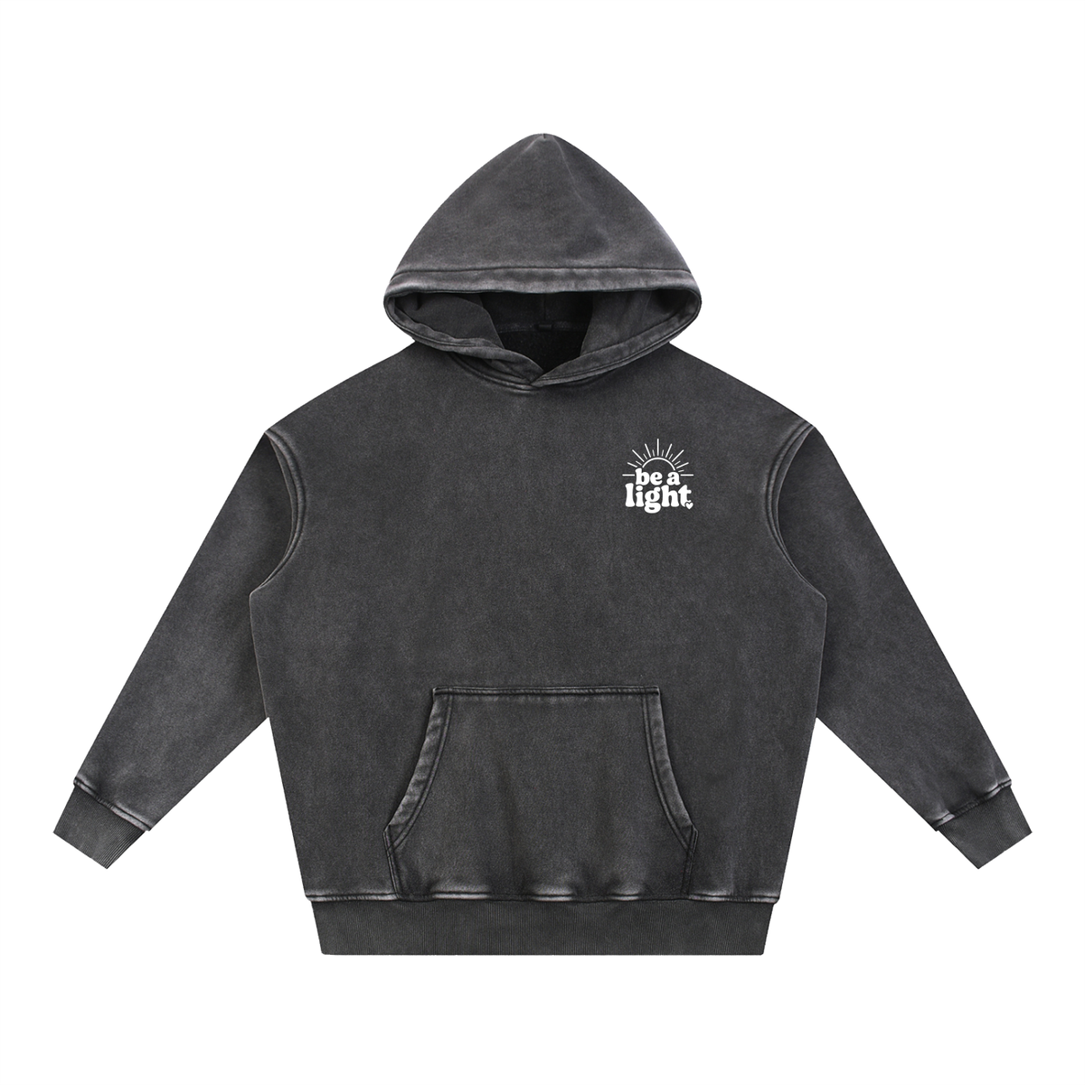 Snow Wash Fleece Oversize Hoodie