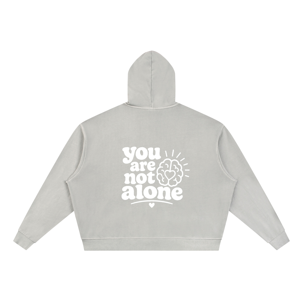 Unisex Vintage Wash Full Zip Boxy Hoodie