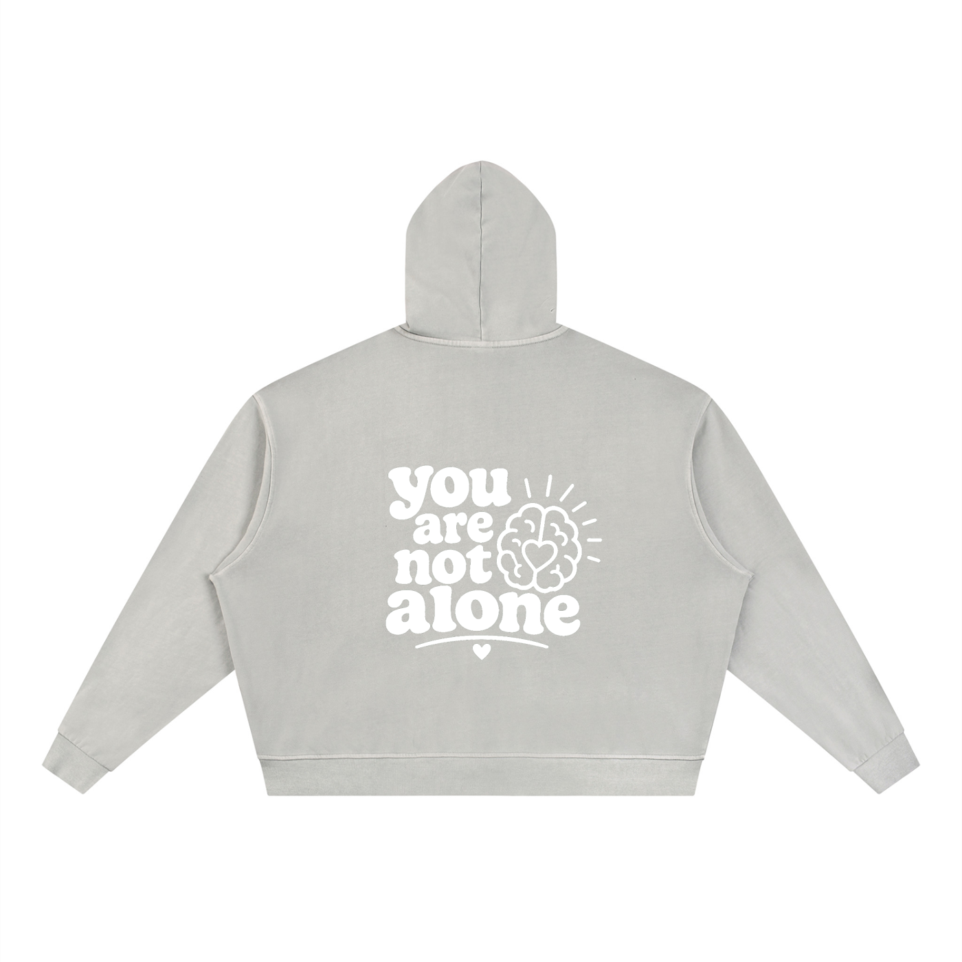Unisex Vintage Wash Full Zip Boxy Hoodie