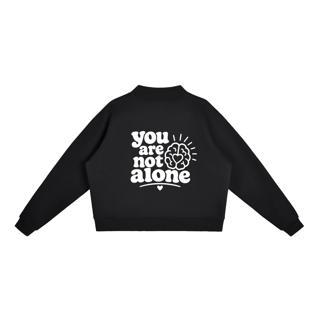 Essential Fleece Mock-Neck Crew Sweatshirt