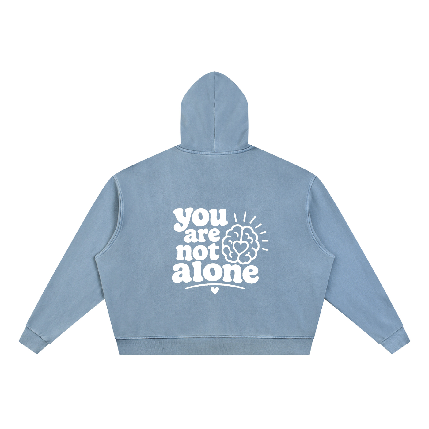 Unisex Vintage Wash Full Zip Boxy Hoodie