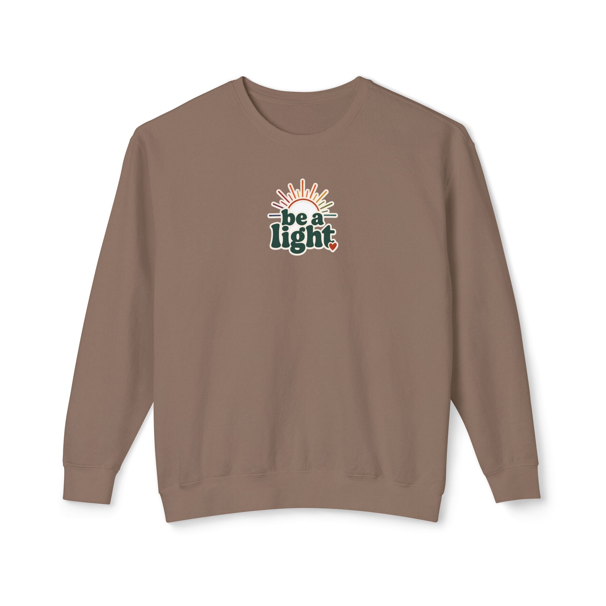 Retro 'Be a Light' Crewneck Sweatshirt — "Lose Your Mind, Find Your Soul" Graphic