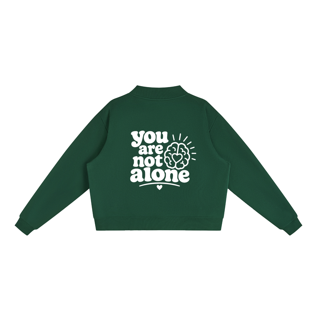 Essential Fleece Mock-Neck Crew Sweatshirt