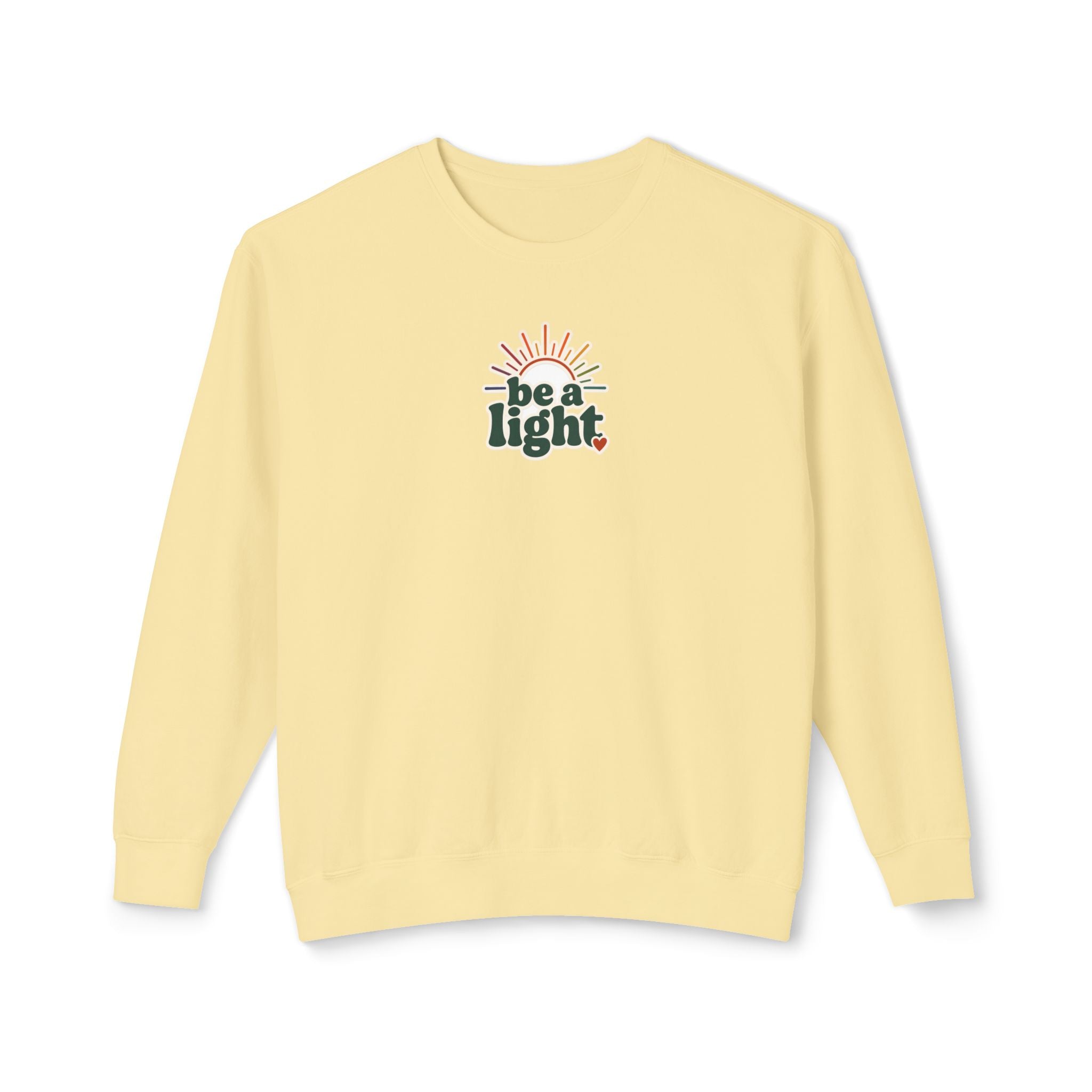 Retro 'Be a Light' Crewneck Sweatshirt — "Lose Your Mind, Find Your Soul" Graphic
