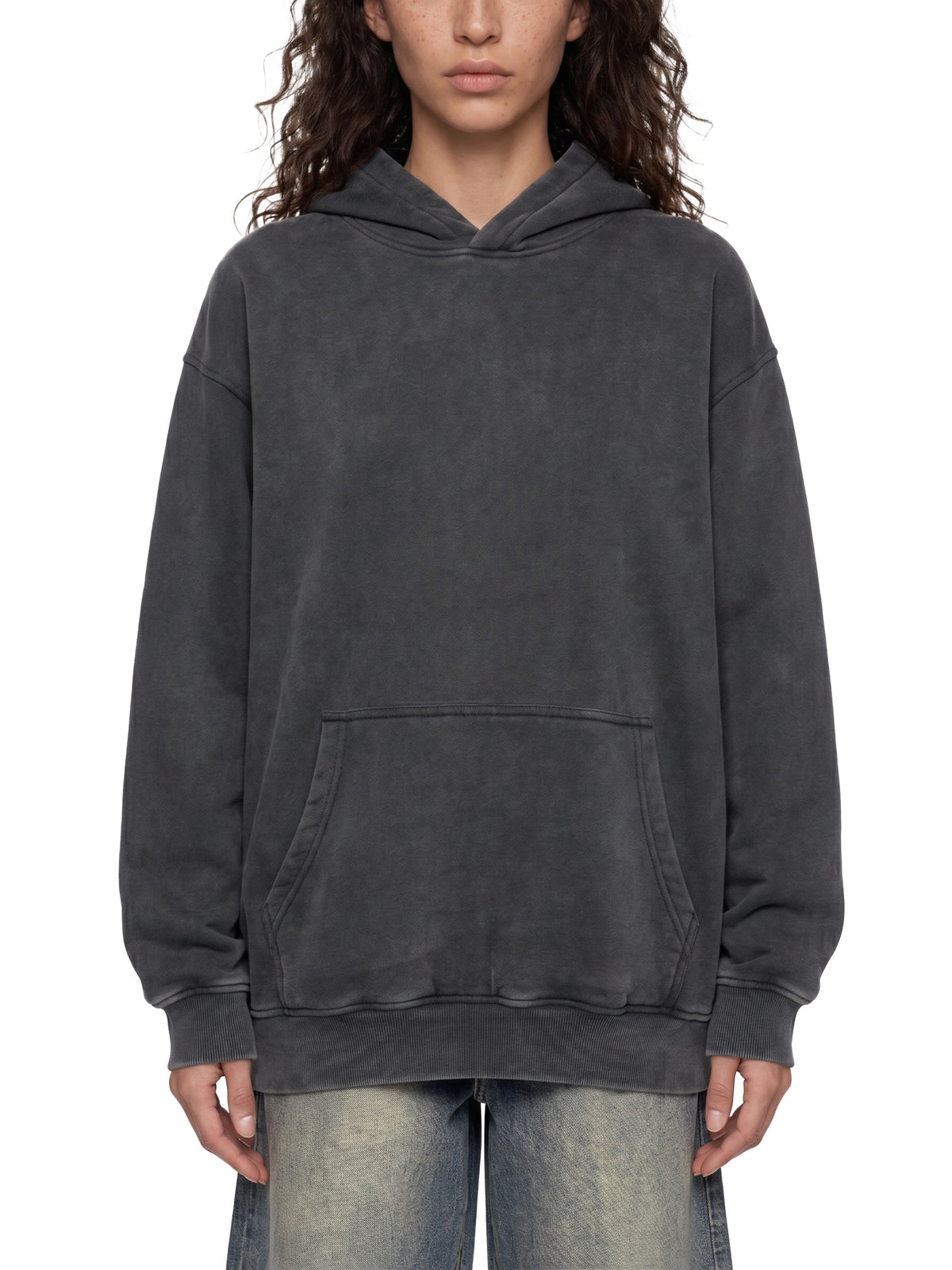 Snow Wash Fleece Oversize Hoodie
